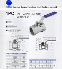 不銹鋼QF101球閥 優(yōu)質(zhì)水暖制品的理想選擇